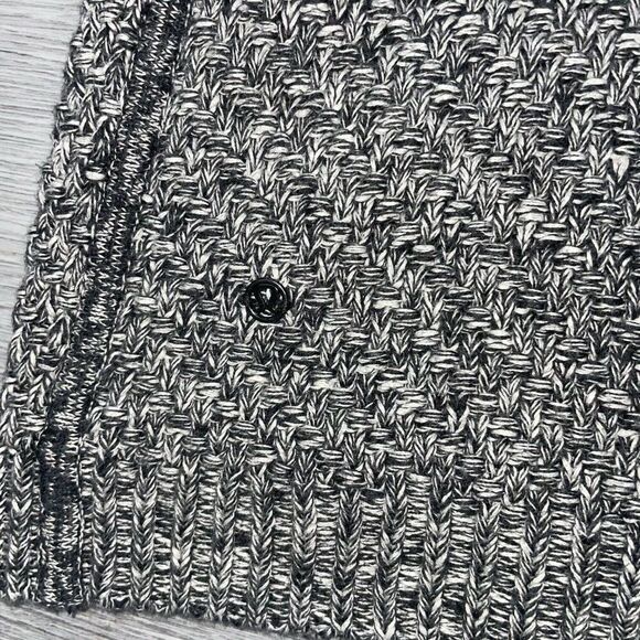 Lululemon Women’s 6? Post Practice Gray Black Cardigan Sweater Gray Knit Comfort - Picture 4 of 13
